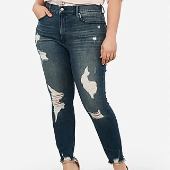 Jeans Express Ripped Leggings Express Jeans Express High Waisted